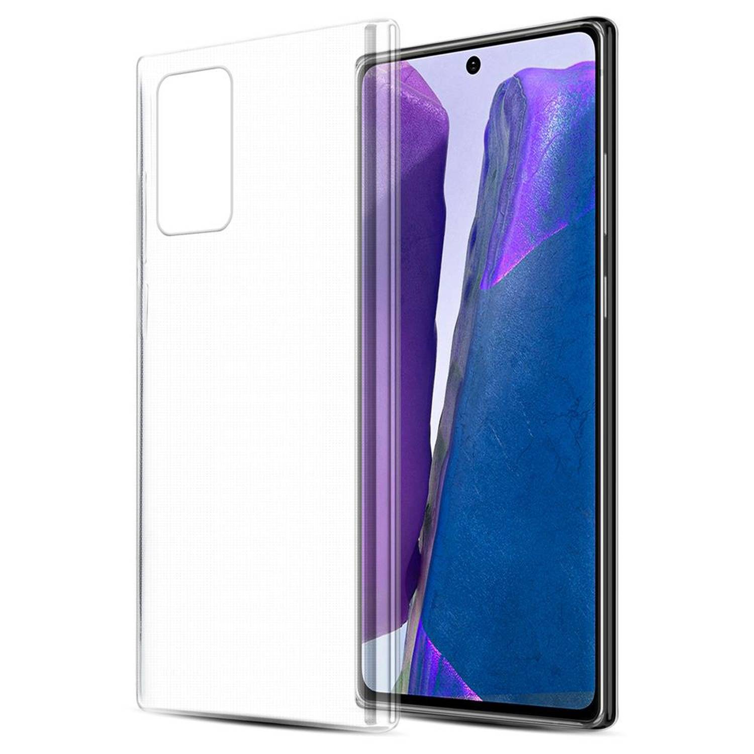 Cadorabo Hülle für Samsung Galaxy NOTE 20 Schutz Hülle in Transparent Schutzhülle TPU Silikon Cover Etui Case