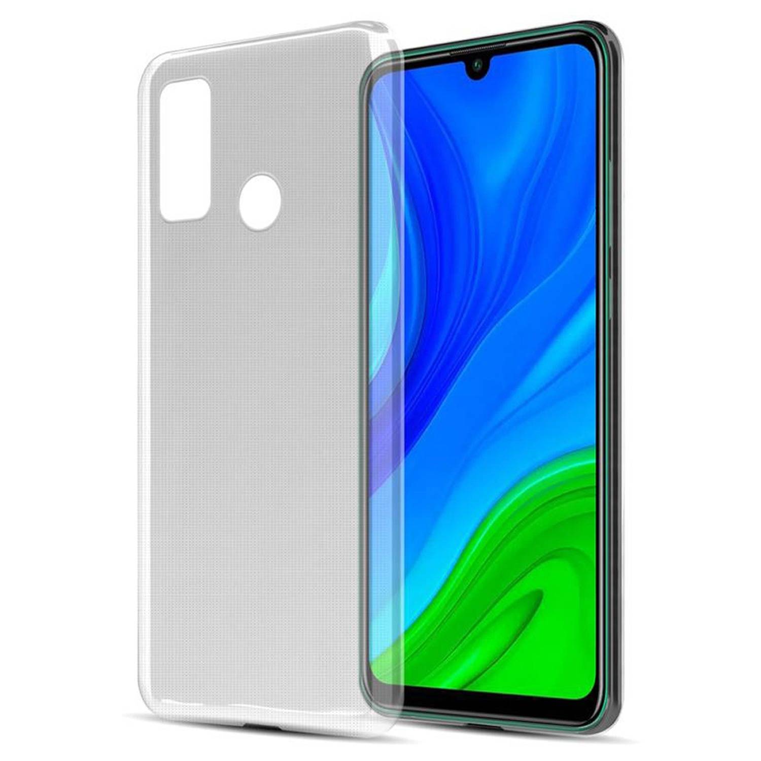Cadorabo Hülle für Huawei P SMART 2020 Schutz Hülle in Transparent Schutzhülle TPU Silikon Cover Etui Case