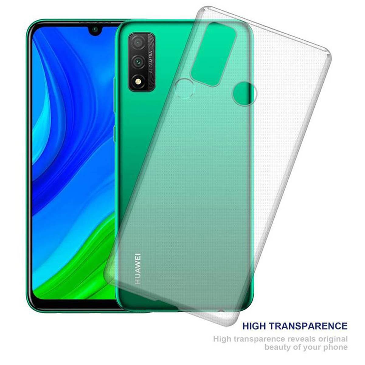 Cadorabo Hülle für Huawei P SMART 2020 Schutz Hülle in Transparent Schutzhülle TPU Silikon Cover Etui Case