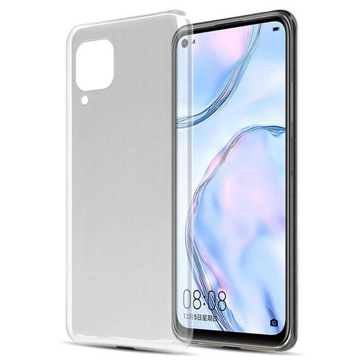 Cadorabo Hülle für Huawei NOVA 6 SE / P40 LITE / NOVA 7i Schutz Hülle in Transparent Schutzhülle TPU Silikon Cover Etui