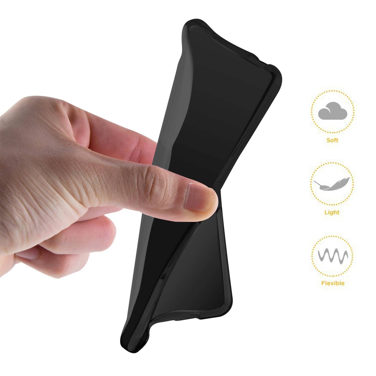 Cadorabo Hülle für Huawei MATE 30 Schutz Hülle in Schwarz Schutzhülle TPU Silikon Cover Etui Case