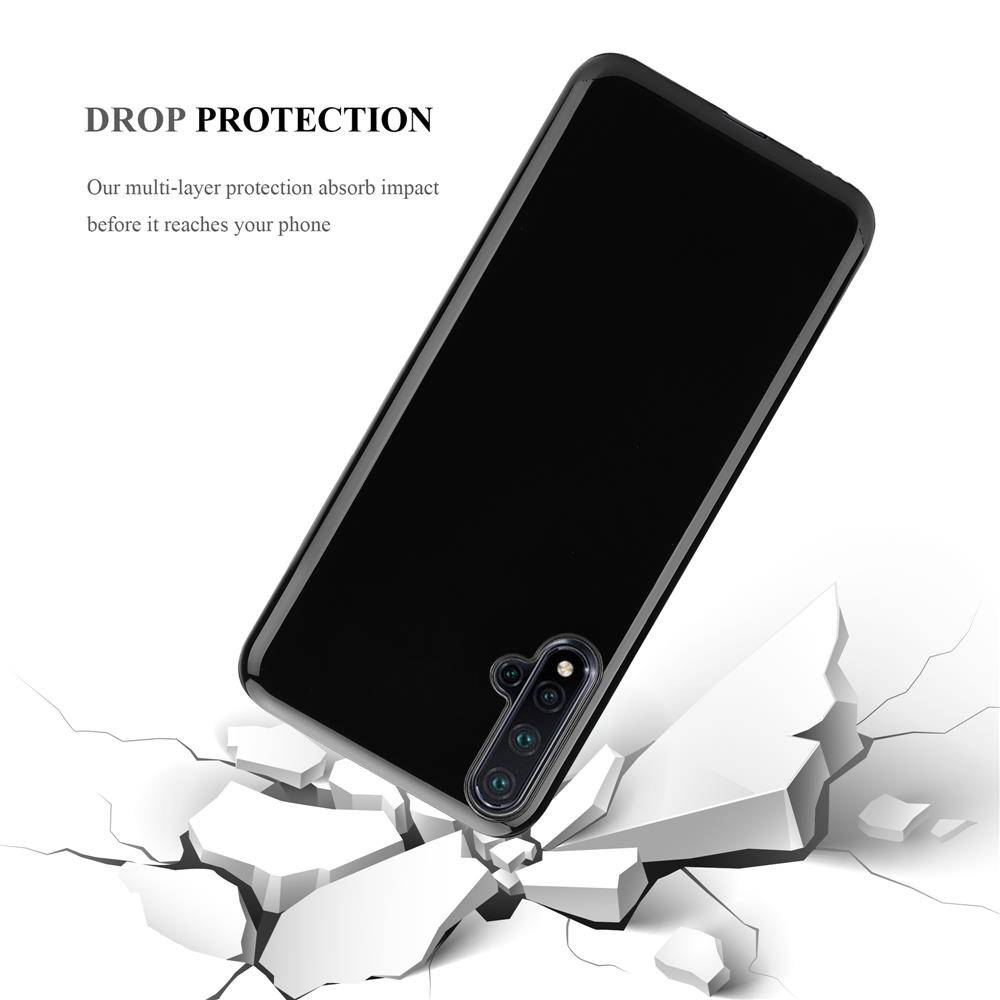 Cadorabo Hülle für Huawei NOVA 5 / 5 PRO Schutz Hülle in Schwarz Schutzhülle TPU Silikon Cover Etui Case