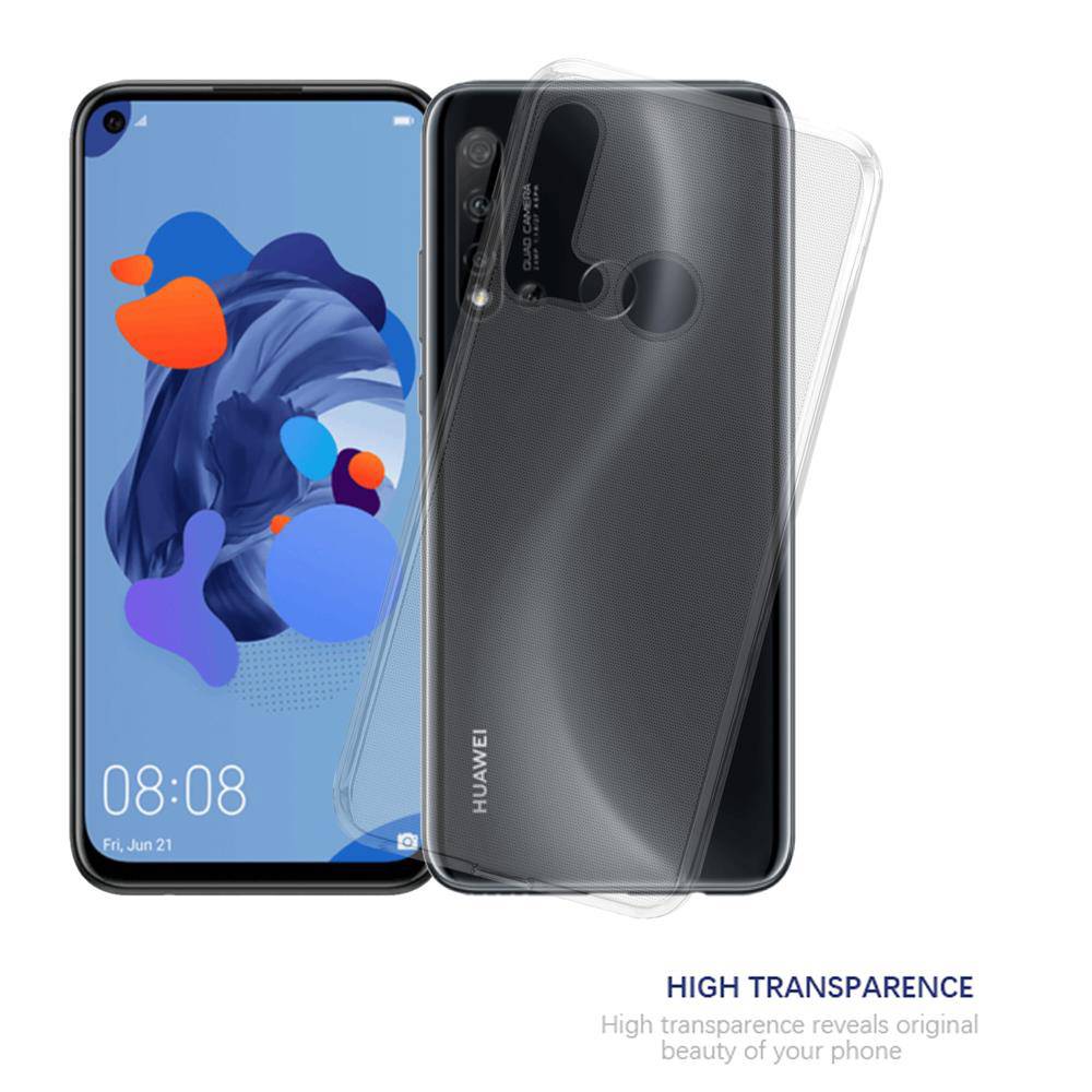 Cadorabo Hülle für Huawei NOVA 5i / P20 LITE 2019 Schutz Hülle in Transparent Schutzhülle TPU Silikon Cover Etui Case