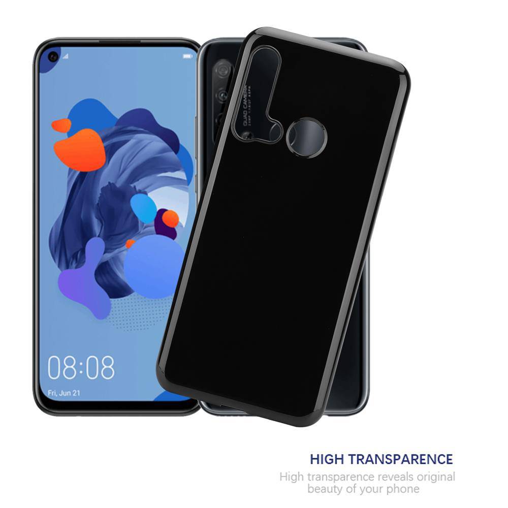 Cadorabo Hülle für Huawei NOVA 5i / P20 LITE 2019 Schutz Hülle in Schwarz Schutzhülle TPU Silikon Cover Etui Case