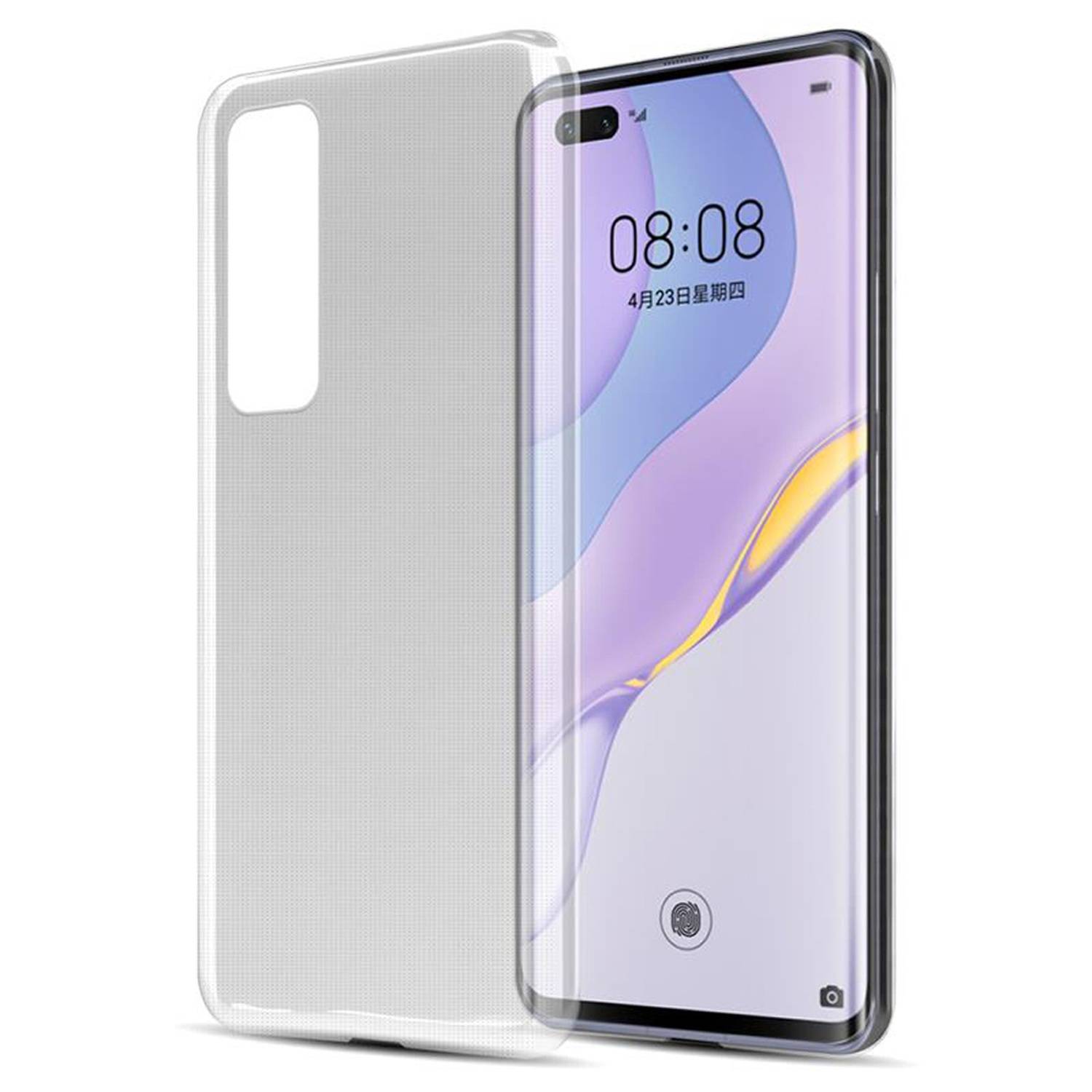 Cadorabo Hülle für Huawei NOVA 7 PRO 5G Schutz Hülle in Transparent Schutzhülle TPU Silikon Cover Etui Case