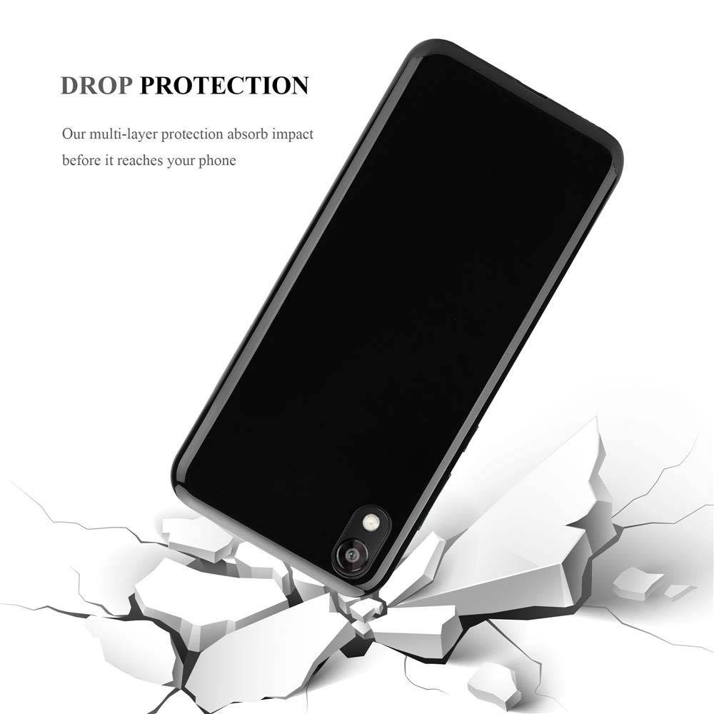 Cadorabo Hülle für Huawei Y5 2019 / Enjoy Play 8 / Honor 8S Schutz Hülle in Schwarz Schutzhülle TPU Silikon Cover Etui