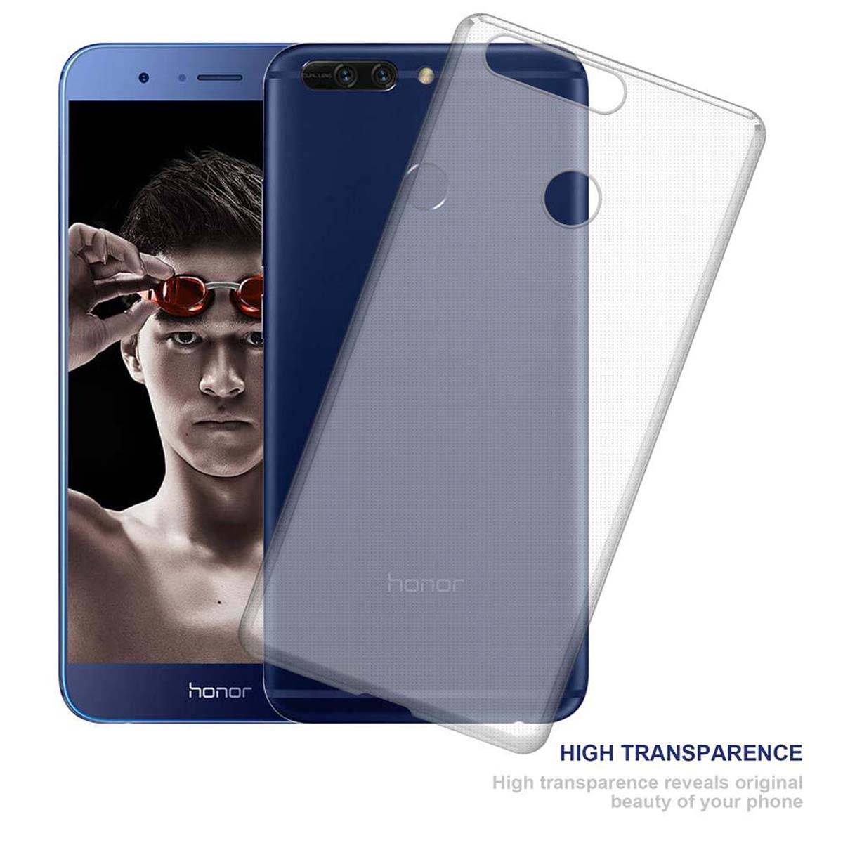 Cadorabo Hülle für Honor V9 Schutz Hülle in Transparent Schutzhülle TPU Silikon Cover Etui Case
