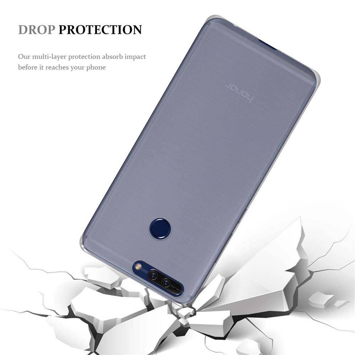 Cadorabo Hülle für Honor V9 Schutz Hülle in Transparent Schutzhülle TPU Silikon Cover Etui Case