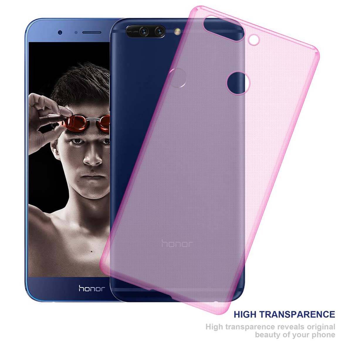 Cadorabo Hülle für Honor V9 Schutz Hülle in Pink Schutzhülle TPU Silikon Cover Etui Case