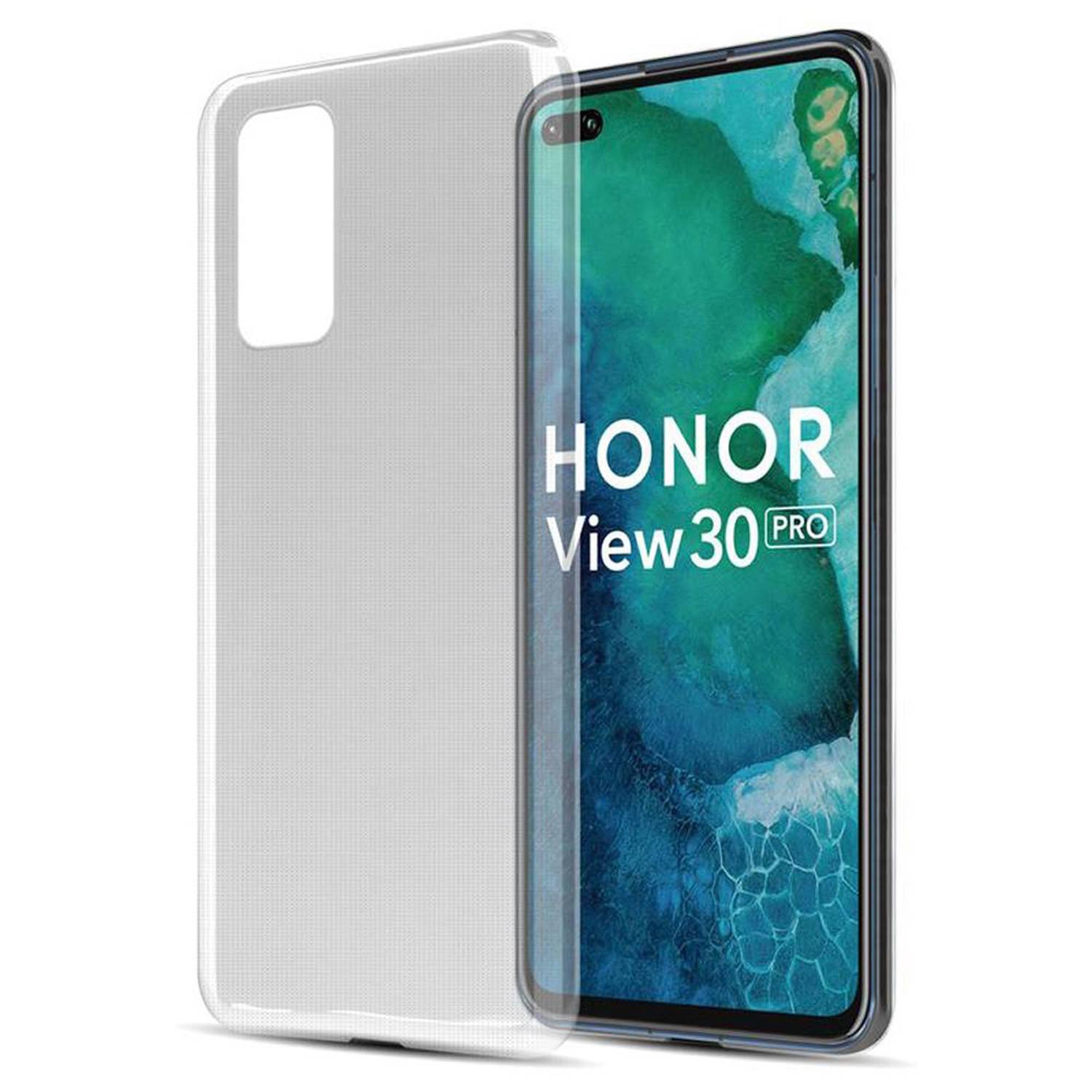 Cadorabo Hülle für Honor View 30 PRO Schutz Hülle in Transparent Schutzhülle TPU Silikon Cover Etui Case