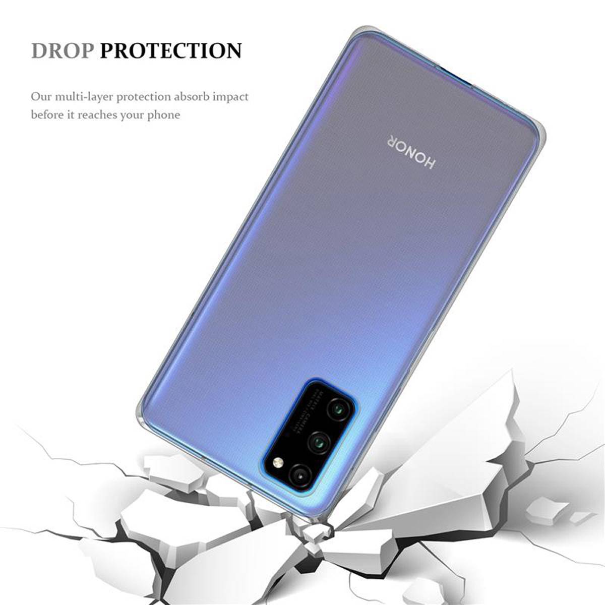 Cadorabo Hülle für Honor View 30 PRO Schutz Hülle in Transparent Schutzhülle TPU Silikon Cover Etui Case