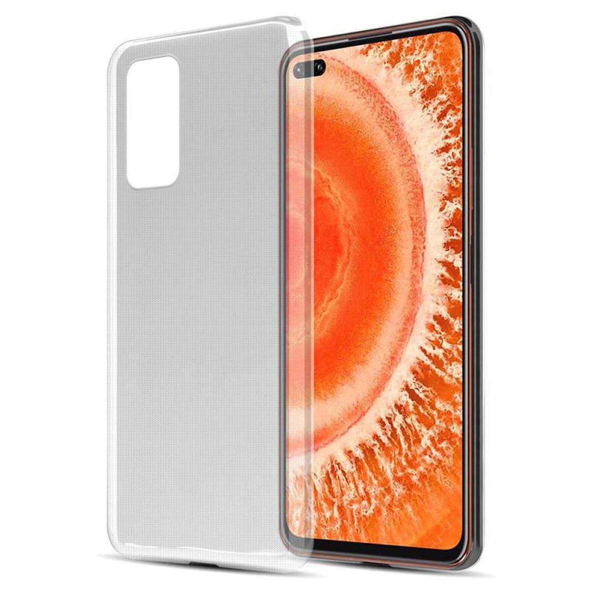 Cadorabo Hülle für Honor View 30 Schutz Hülle in Transparent Schutzhülle TPU Silikon Cover Etui Case