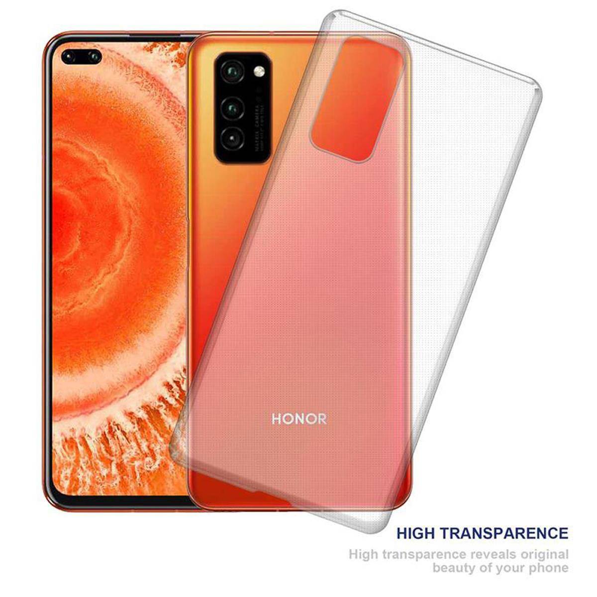 Cadorabo Hülle für Honor View 30 Schutz Hülle in Transparent Schutzhülle TPU Silikon Cover Etui Case