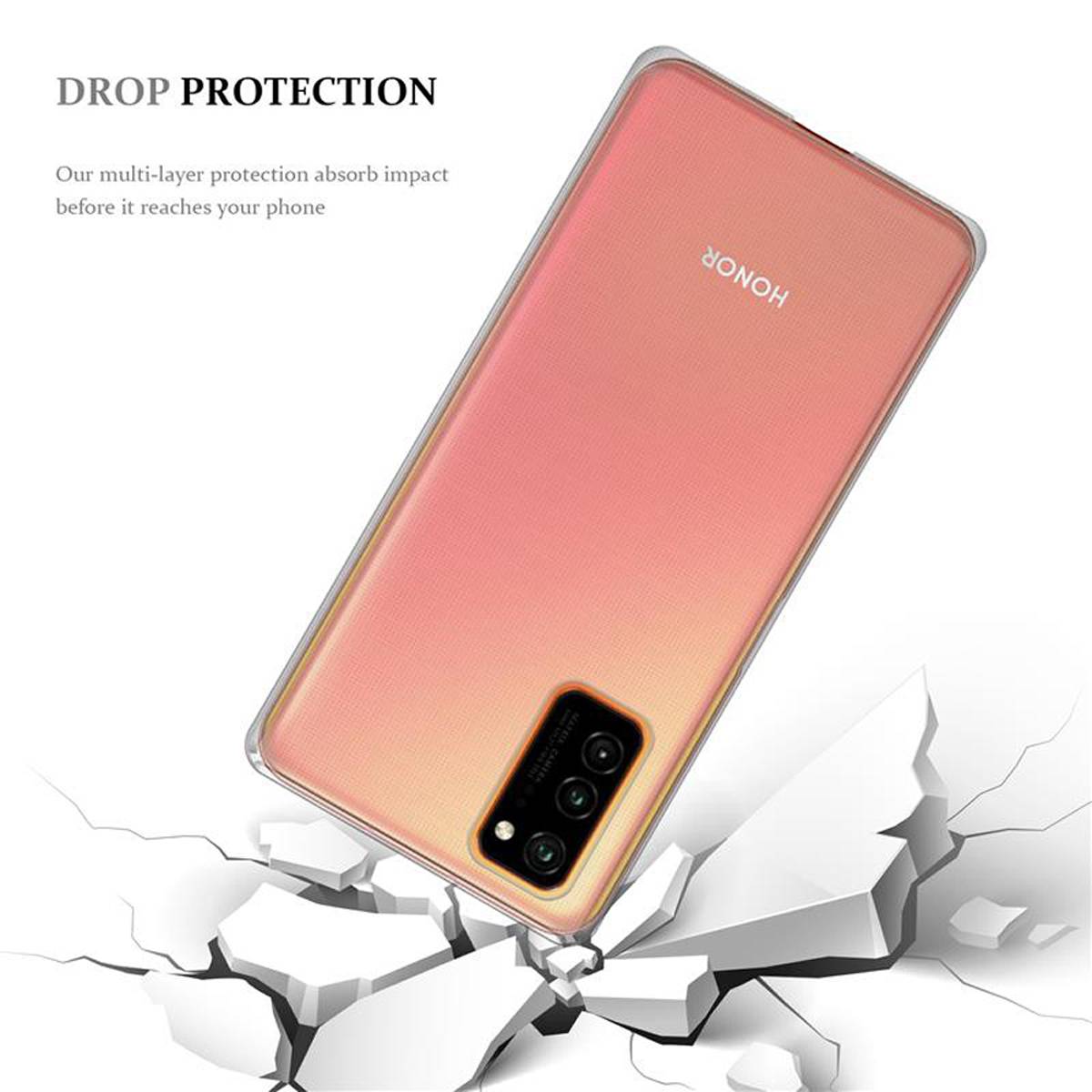 Cadorabo Hülle für Honor View 30 Schutz Hülle in Transparent Schutzhülle TPU Silikon Cover Etui Case