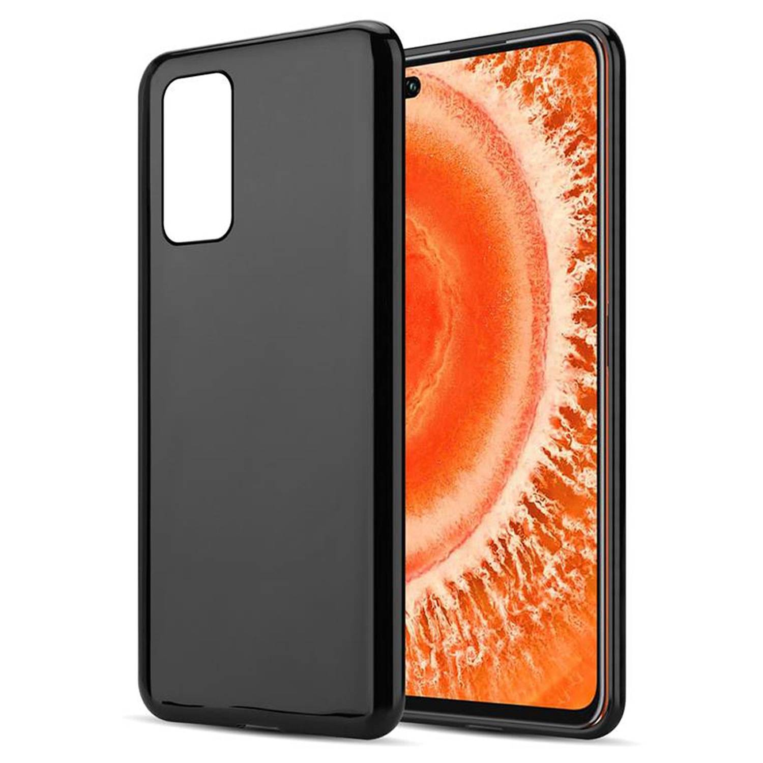 Cadorabo Hülle für Honor View 30 Schutz Hülle in Schwarz Schutzhülle TPU Silikon Cover Etui Case