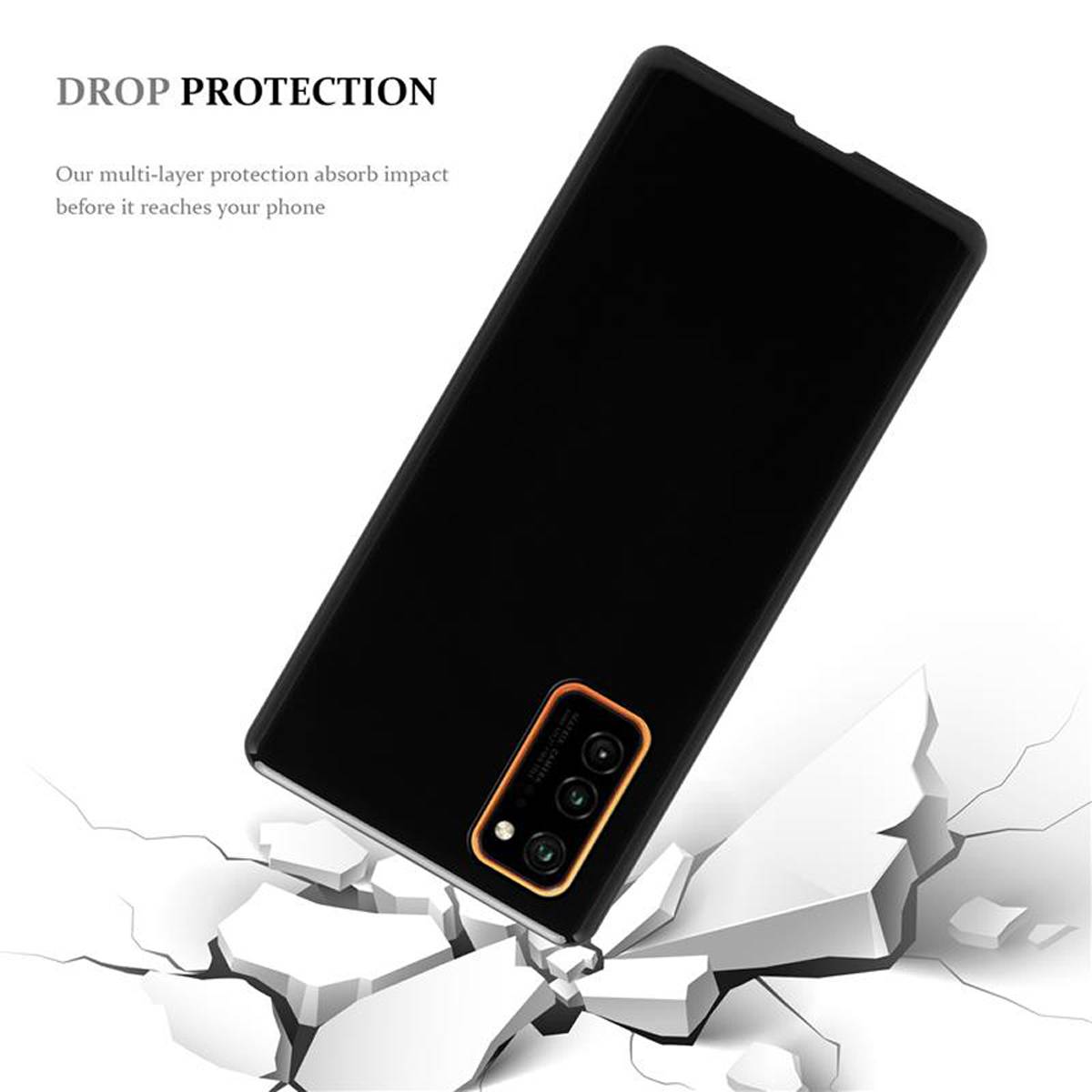 Cadorabo Hülle für Honor View 30 Schutz Hülle in Schwarz Schutzhülle TPU Silikon Cover Etui Case