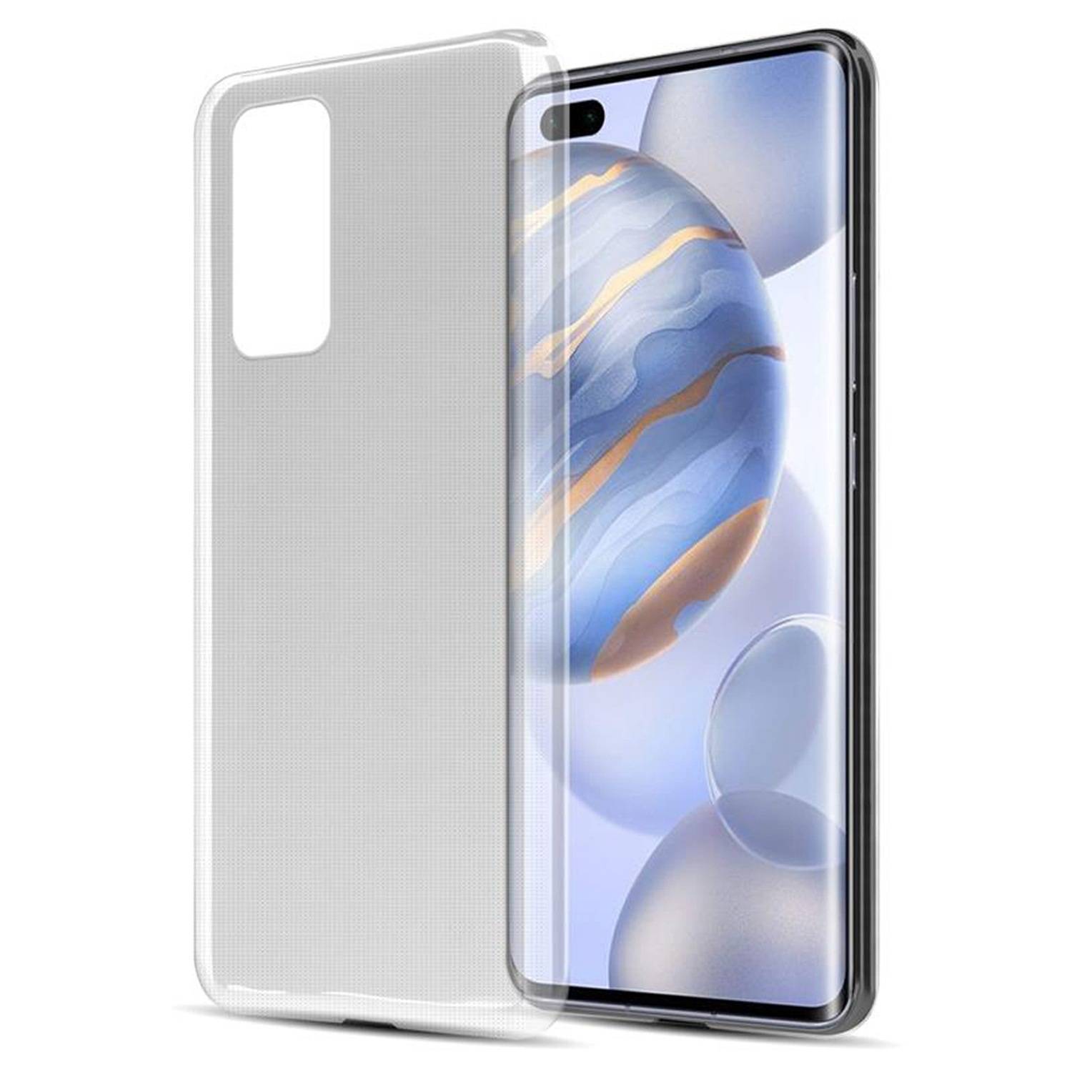 Cadorabo Hülle für Honor 30 PRO Schutz Hülle in Transparent Schutzhülle TPU Silikon Cover Etui Case