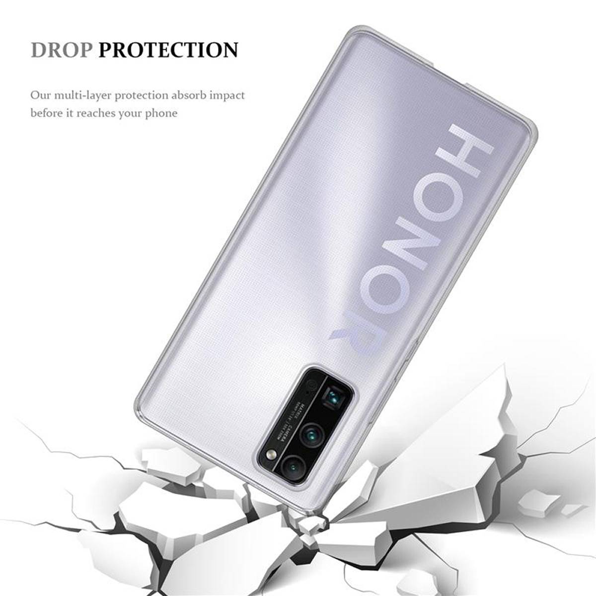Cadorabo Hülle für Honor 30 PRO Schutz Hülle in Transparent Schutzhülle TPU Silikon Cover Etui Case