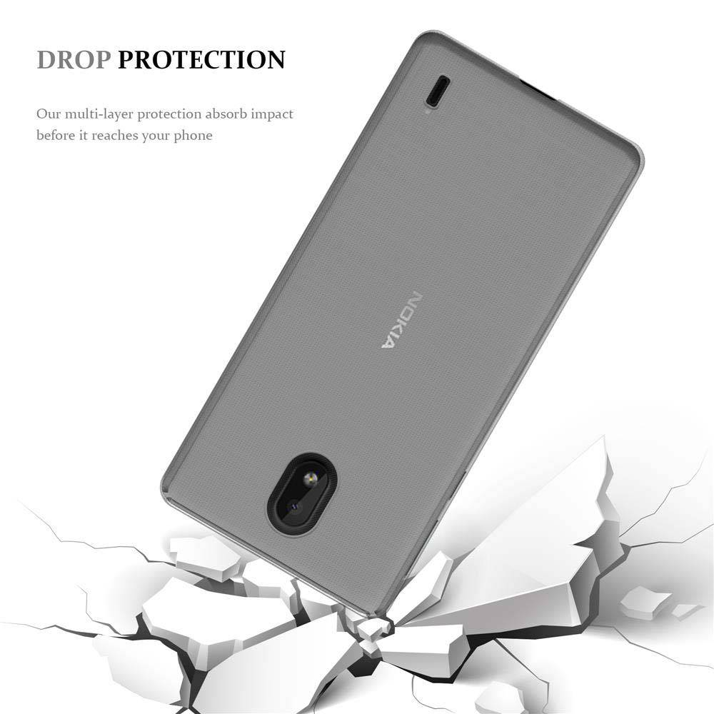 Cadorabo Hülle für Nokia 1 PLUS Schutz Hülle in Weiß Schutzhülle TPU Silikon Cover Etui Case