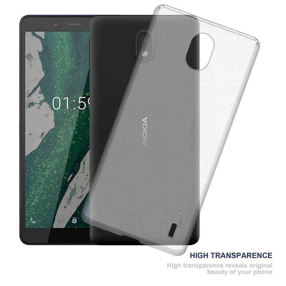 Cadorabo Hülle für Nokia 1 PLUS Schutz Hülle in Weiß Schutzhülle TPU Silikon Cover Etui Case