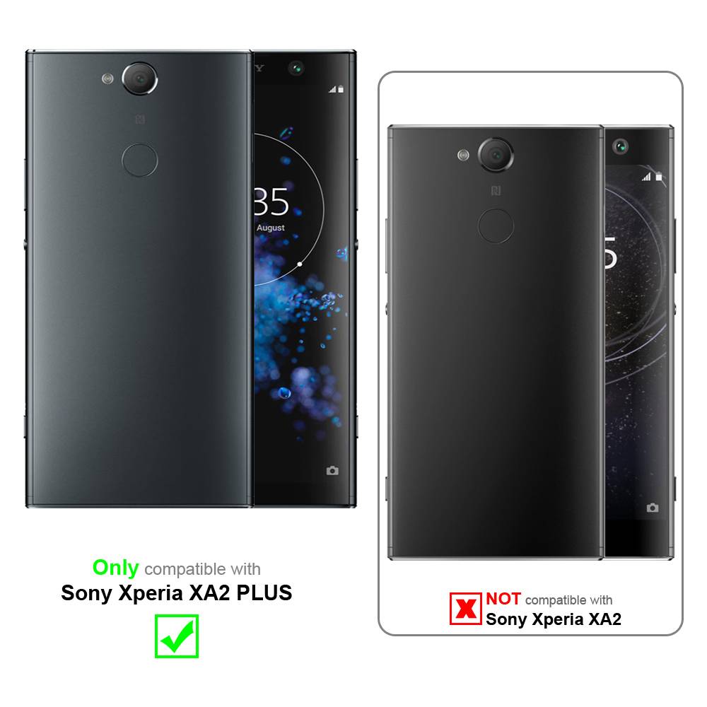 Cadorabo Hülle für Sony Xperia XA2 PLUS Schutz Hülle in Transparent Schutzhülle TPU Silikon Cover Etui Case