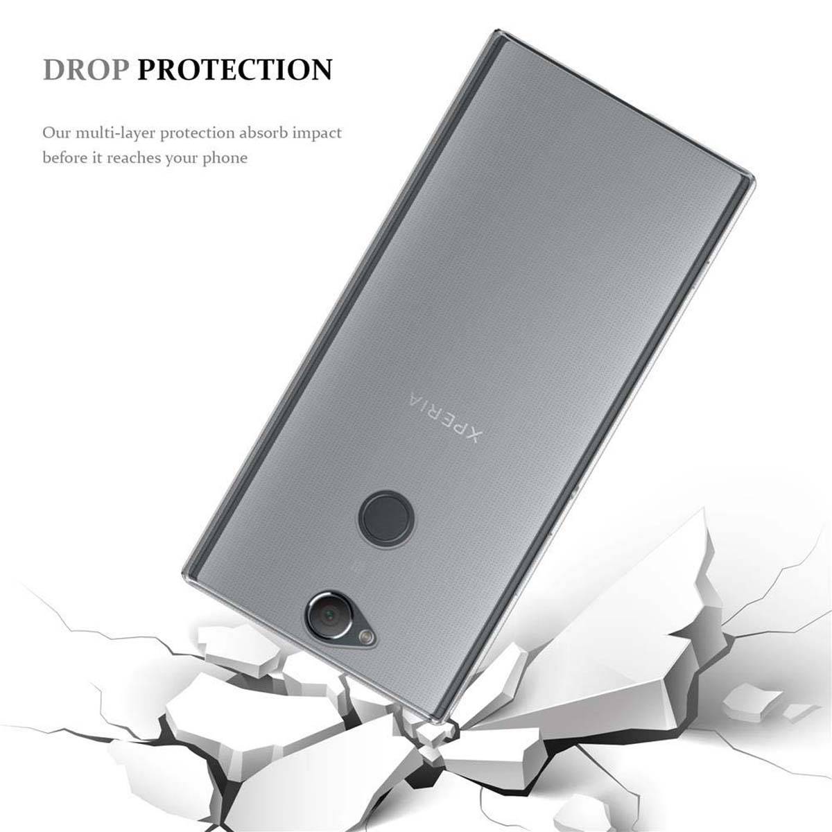 Cadorabo Hülle für Sony Xperia XA2 PLUS Schutz Hülle in Transparent Schutzhülle TPU Silikon Cover Etui Case