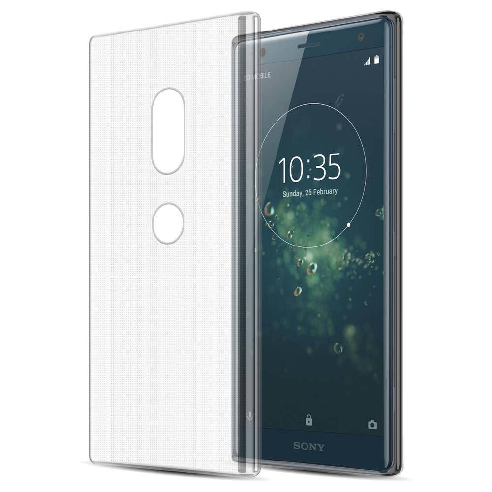 Cadorabo Hülle für Sony Xperia XZ2 Hülle in TRANSPARENT PINK - Handyhülle aus TPU Silikon - Silikonhülle Schutzhülle Ultra Slim Soft Back Cover