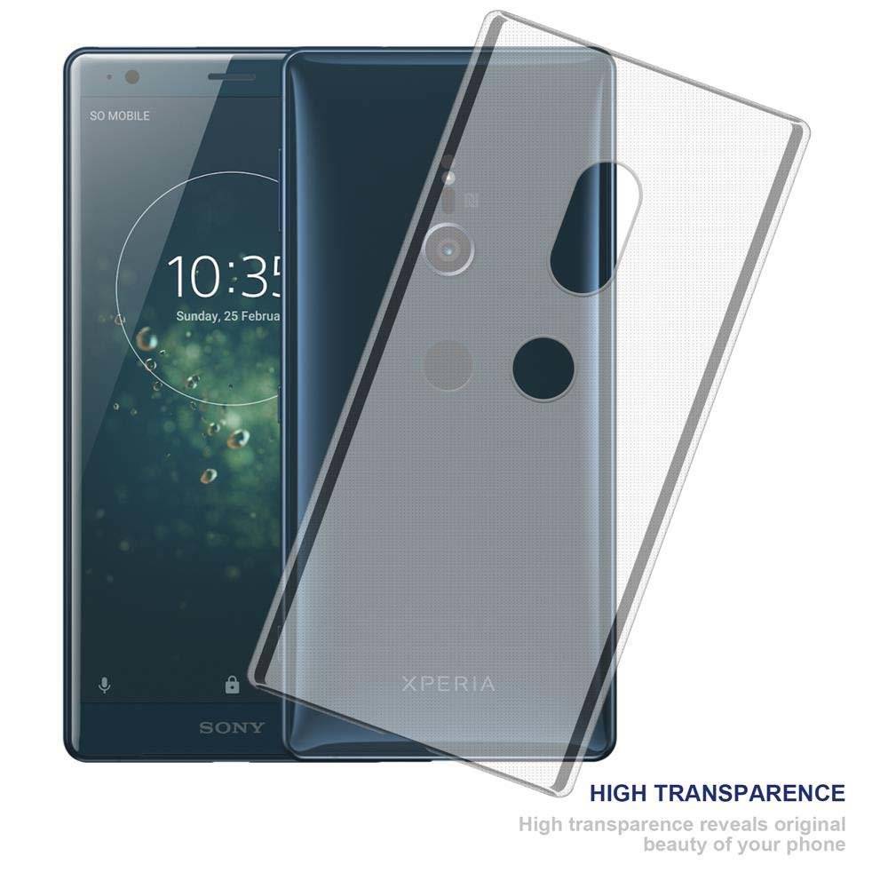Cadorabo Hülle für Sony Xperia XZ2 Hülle in TRANSPARENT PINK - Handyhülle aus TPU Silikon - Silikonhülle Schutzhülle Ultra Slim Soft Back Cover