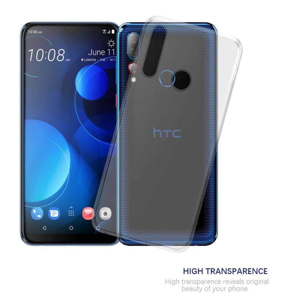 Cadorabo Hülle für HTC Desire 19 PLUS Schutz Hülle in Transparent Schutzhülle TPU Silikon Cover Etui Case