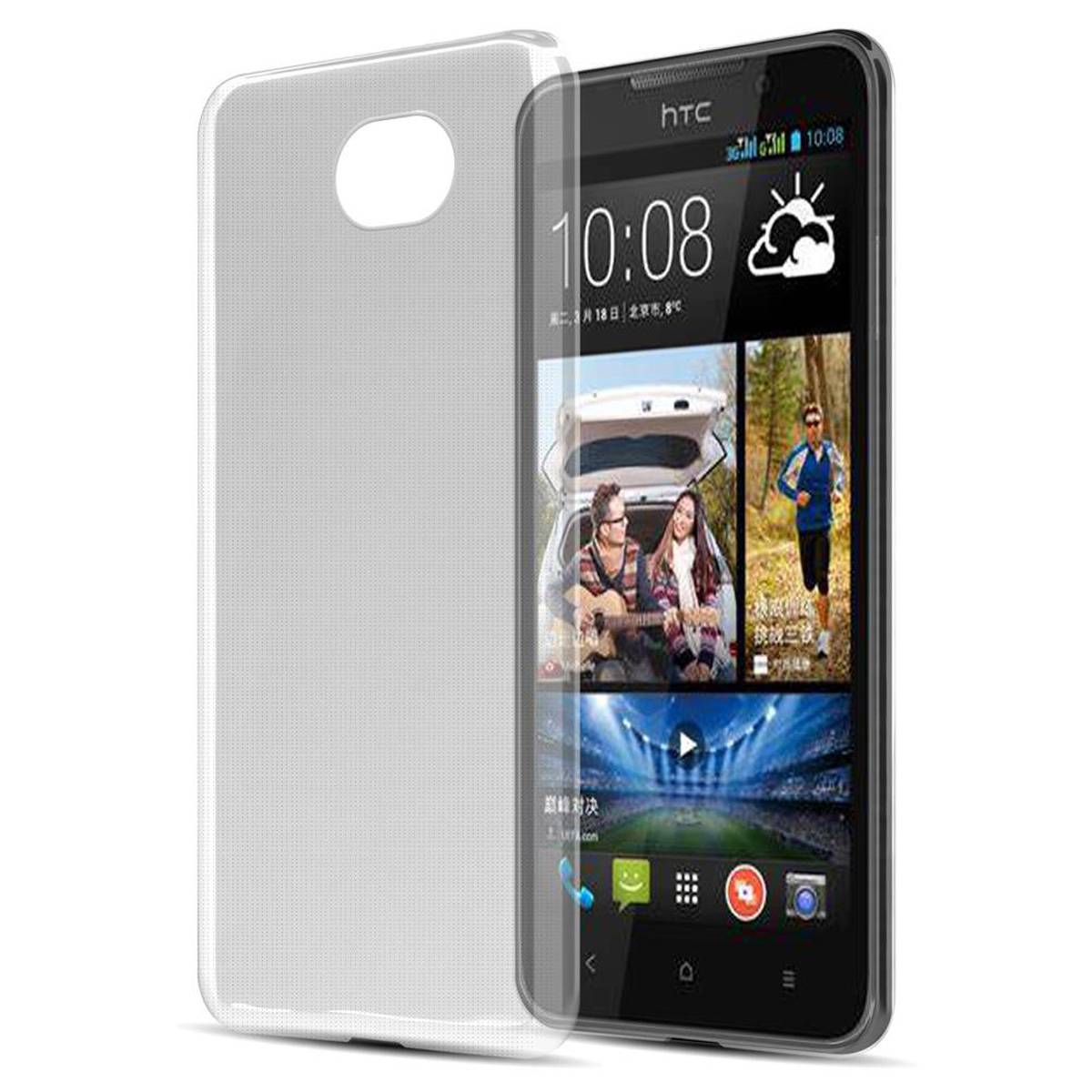 Cadorabo Hülle für HTC Desire 316 / 516 Schutz Hülle in Weiß Schutzhülle TPU Silikon Cover Etui Case