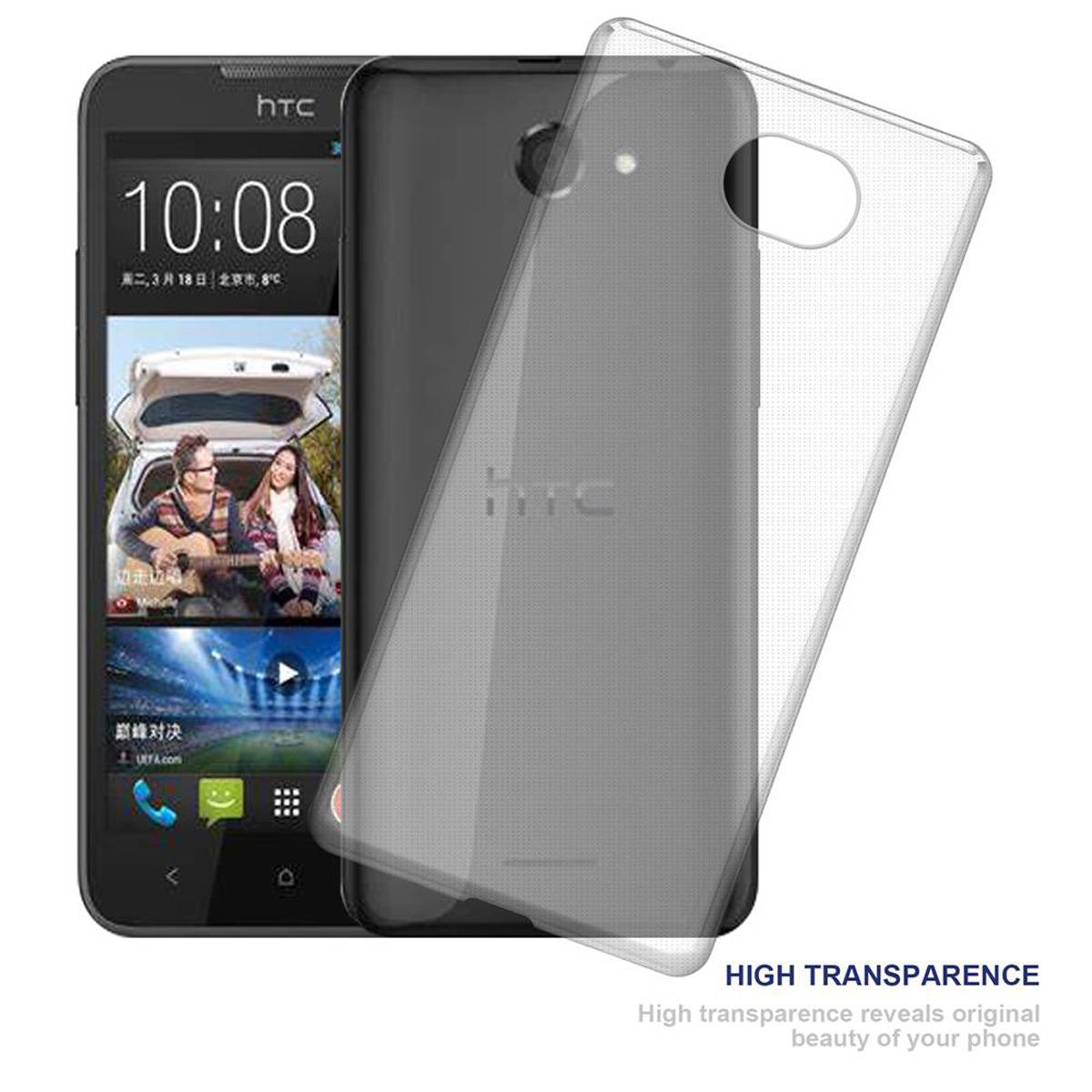 Cadorabo Hülle für HTC Desire 316 / 516 Schutz Hülle in Weiß Schutzhülle TPU Silikon Cover Etui Case