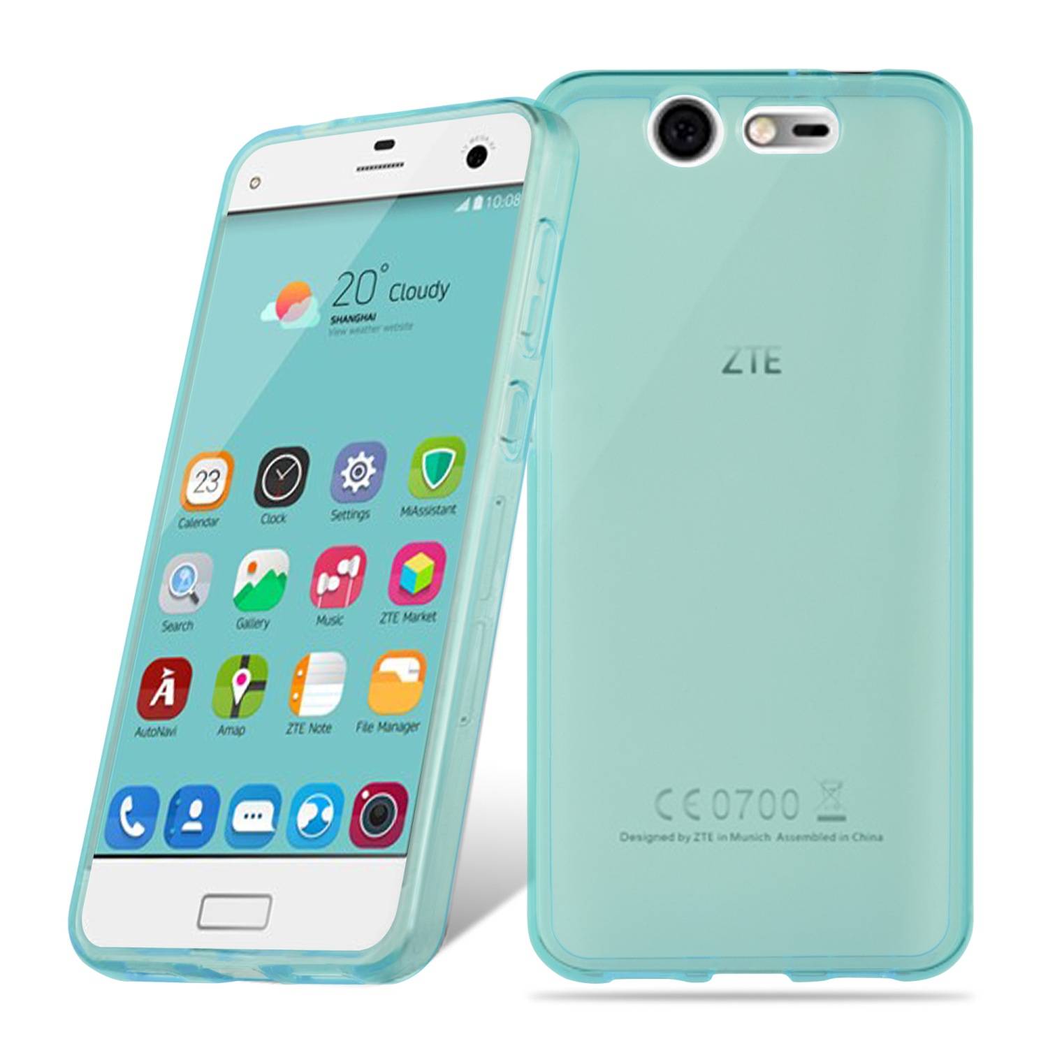 Cadorabo Hülle für ZTE Blade S7 Schutz Hülle in Blau Schutzhülle TPU Silikon Cover Etui Case