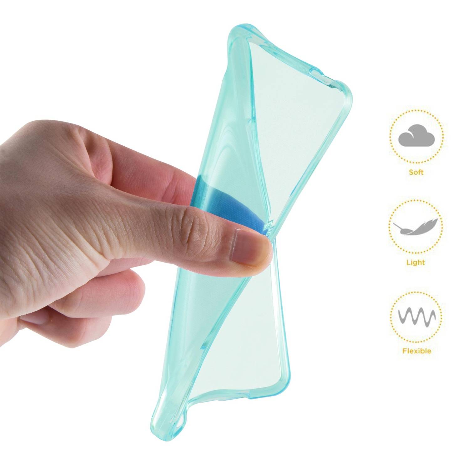 Cadorabo Hülle für ZTE Blade S7 Schutz Hülle in Blau Schutzhülle TPU Silikon Cover Etui Case