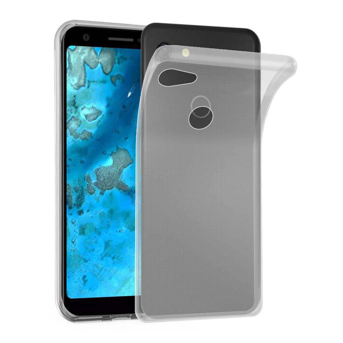Cadorabo Hülle für Google PIXEL 3A Schutz Hülle in Transparent Schutzhülle TPU Silikon Cover Etui Case