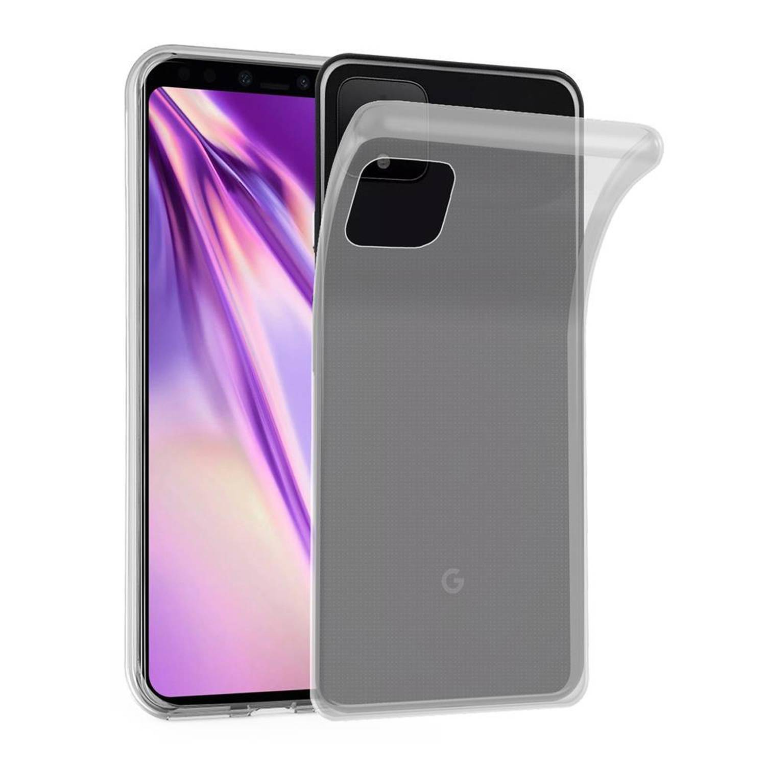 Cadorabo Hülle für Google PIXEL 4 XL Schutz Hülle in Transparent Schutzhülle TPU Silikon Cover Etui Case