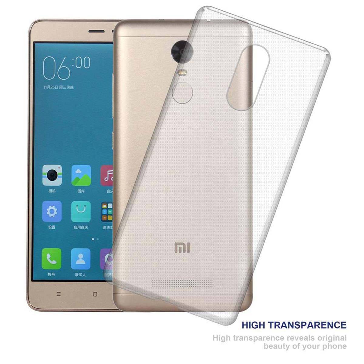 Cadorabo Hülle für Xiaomi Mi Note 3 Schutz Hülle in Weiß Schutzhülle TPU Silikon Cover Etui Case