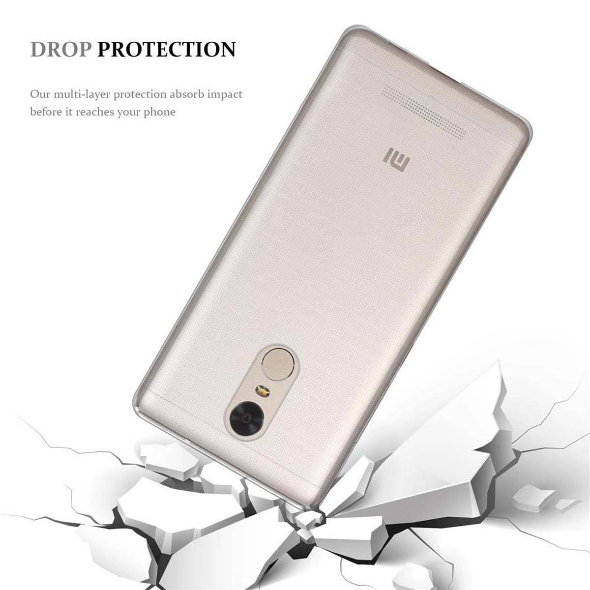Cadorabo Hülle für Xiaomi Mi Note 3 Schutz Hülle in Weiß Schutzhülle TPU Silikon Cover Etui Case