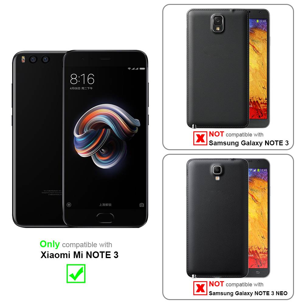 Cadorabo Hülle für Xiaomi Mi Note 3 Schutz Hülle in Weiß Schutzhülle TPU Silikon Cover Etui Case