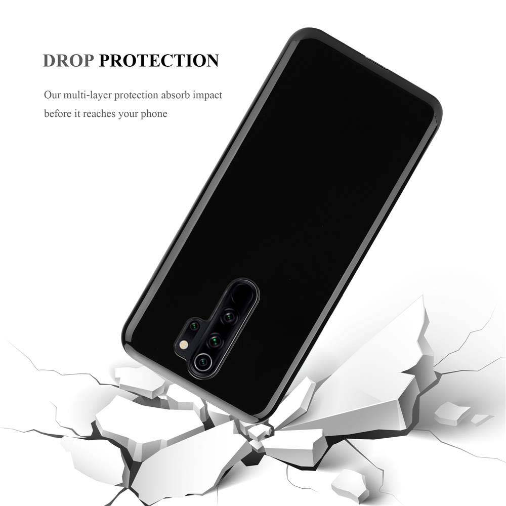 Cadorabo Hülle für Xiaomi RedMi NOTE 8 PRO Schutz Hülle in Schwarz Schutzhülle TPU Silikon Cover Etui Case