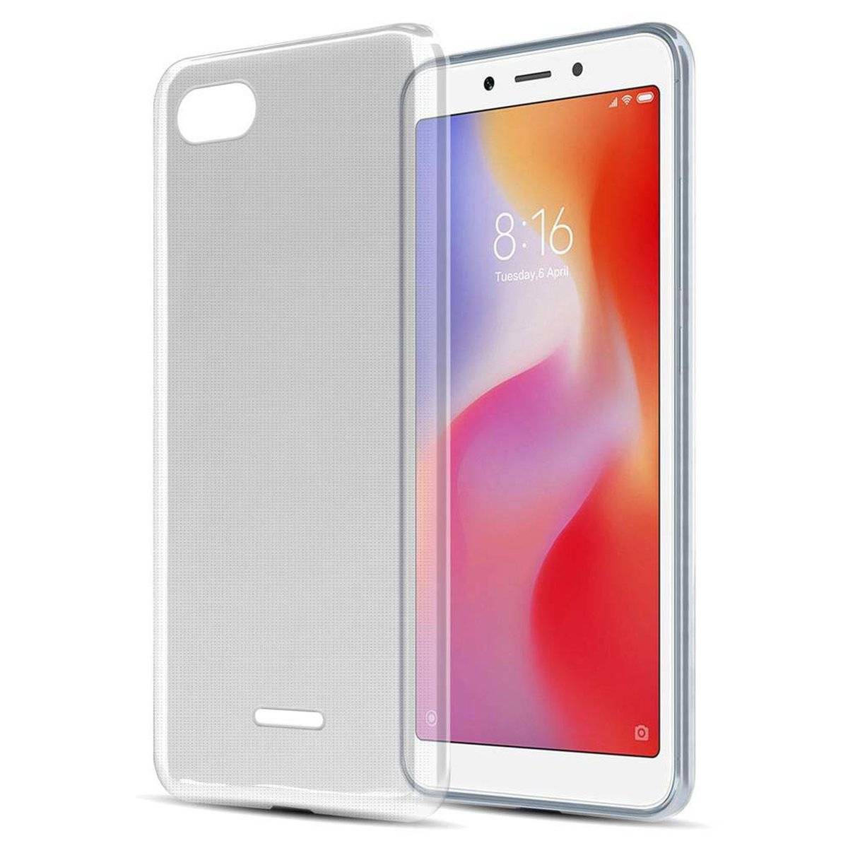 Flexible TPU Silikon Handy Schutzhülle - Hülle - ultra slim, voll transparent, Backcover für Xiaomi RedMi 6A