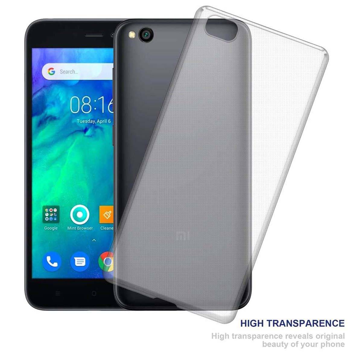 Cadorabo Hülle für Xiaomi RedMi GO Schutz Hülle in Transparent Schutzhülle TPU Silikon Cover Etui Case