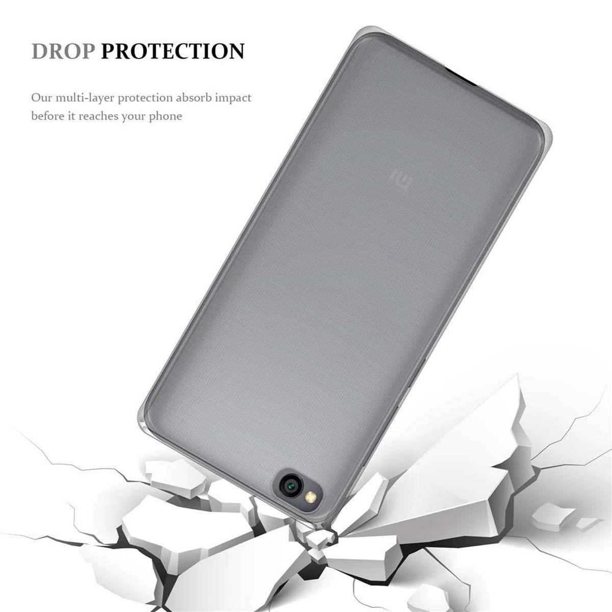 Cadorabo Hülle für Xiaomi RedMi GO Schutz Hülle in Transparent Schutzhülle TPU Silikon Cover Etui Case