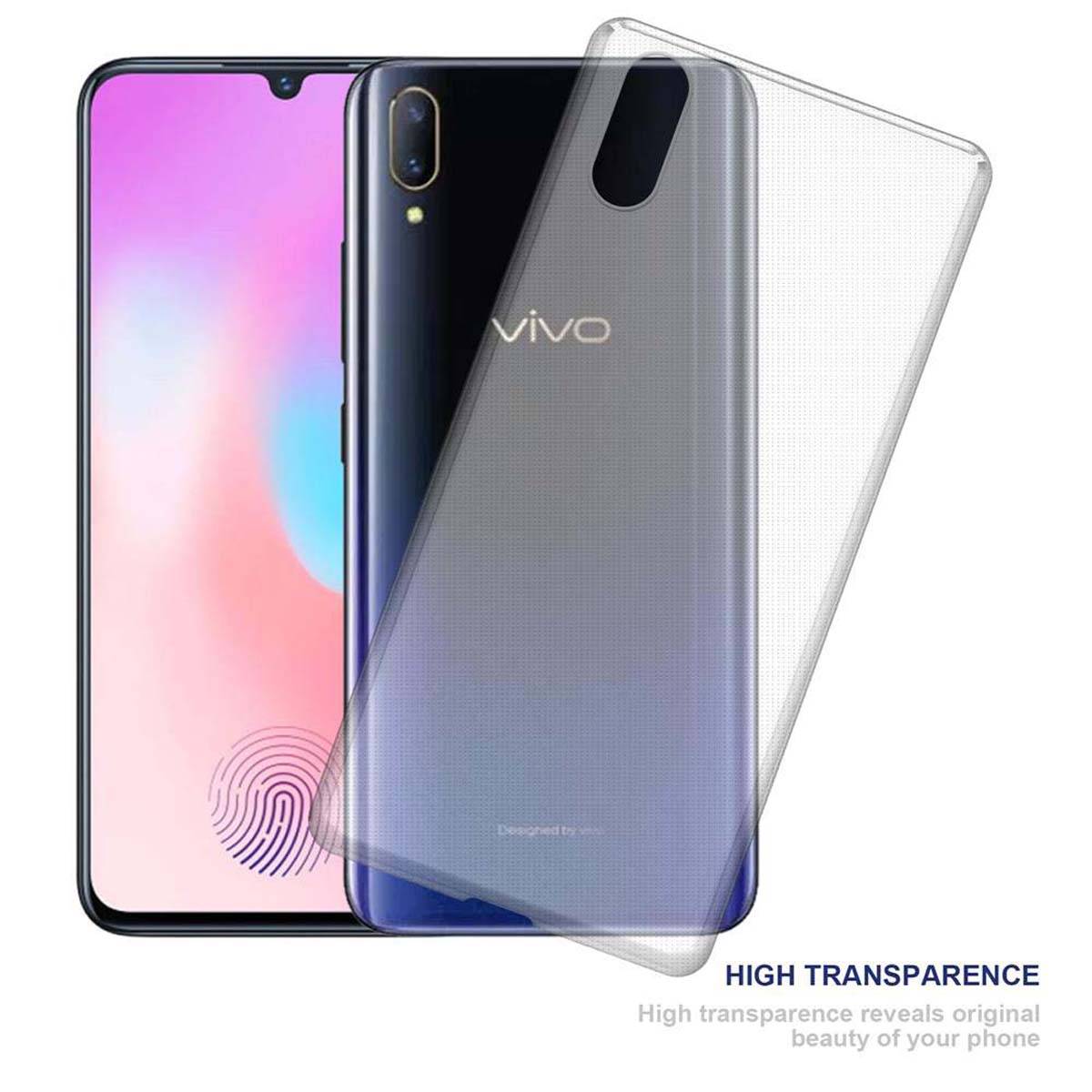 Cadorabo Hülle für Vivo X21S Schutz Hülle in Weiß Schutzhülle TPU Silikon Cover Etui Case