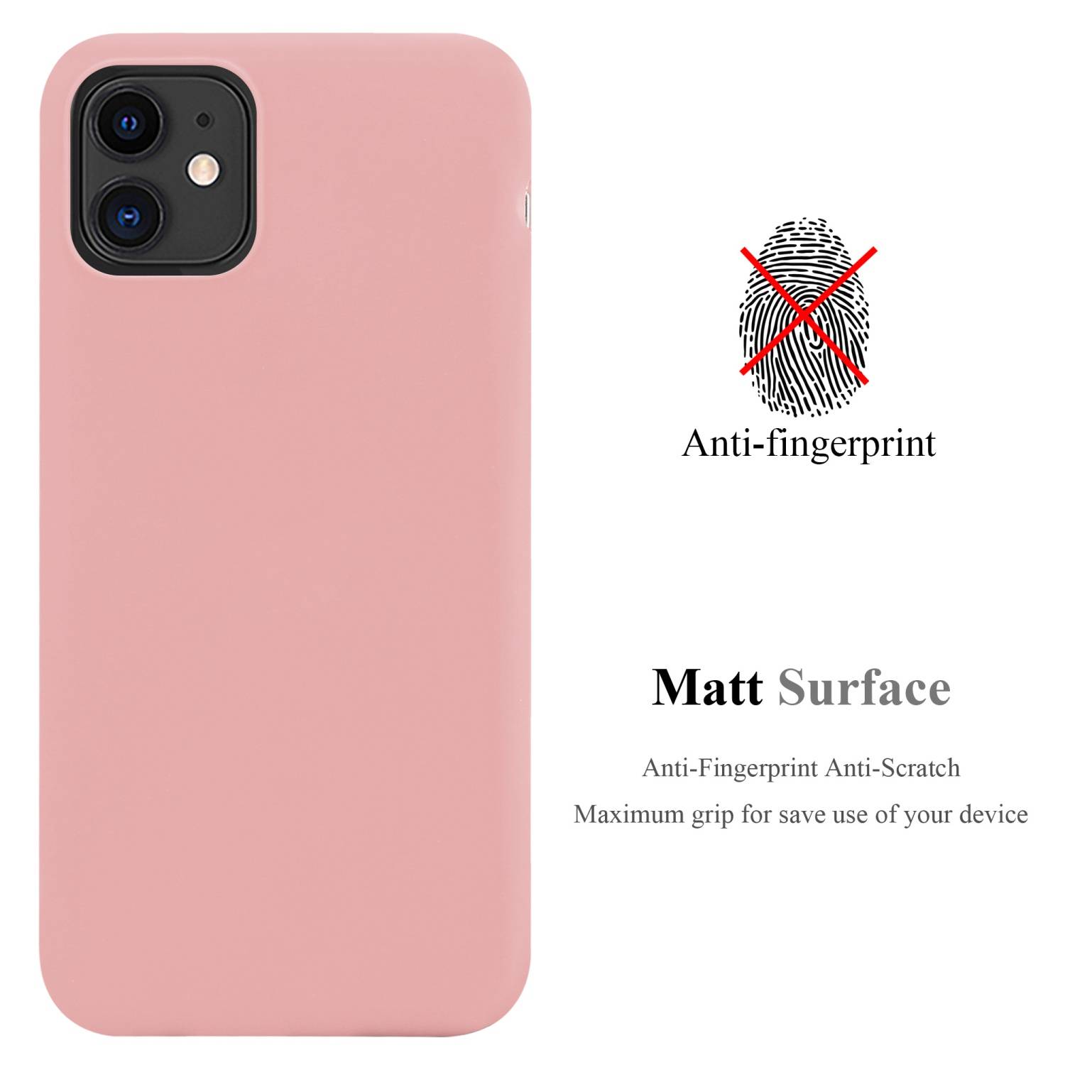Cadorabo Hülle für Apple iPhone 11 Schutzhülle in Rosa Handyhülle TPU Silikon Etui Case Cover