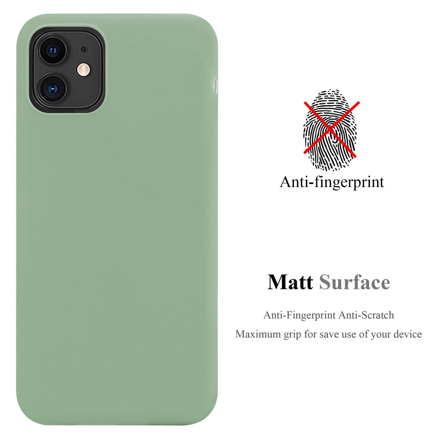 Cadorabo Hülle für Apple iPhone 11 Schutzhülle in Grün Handyhülle TPU Silikon Etui Case Cover