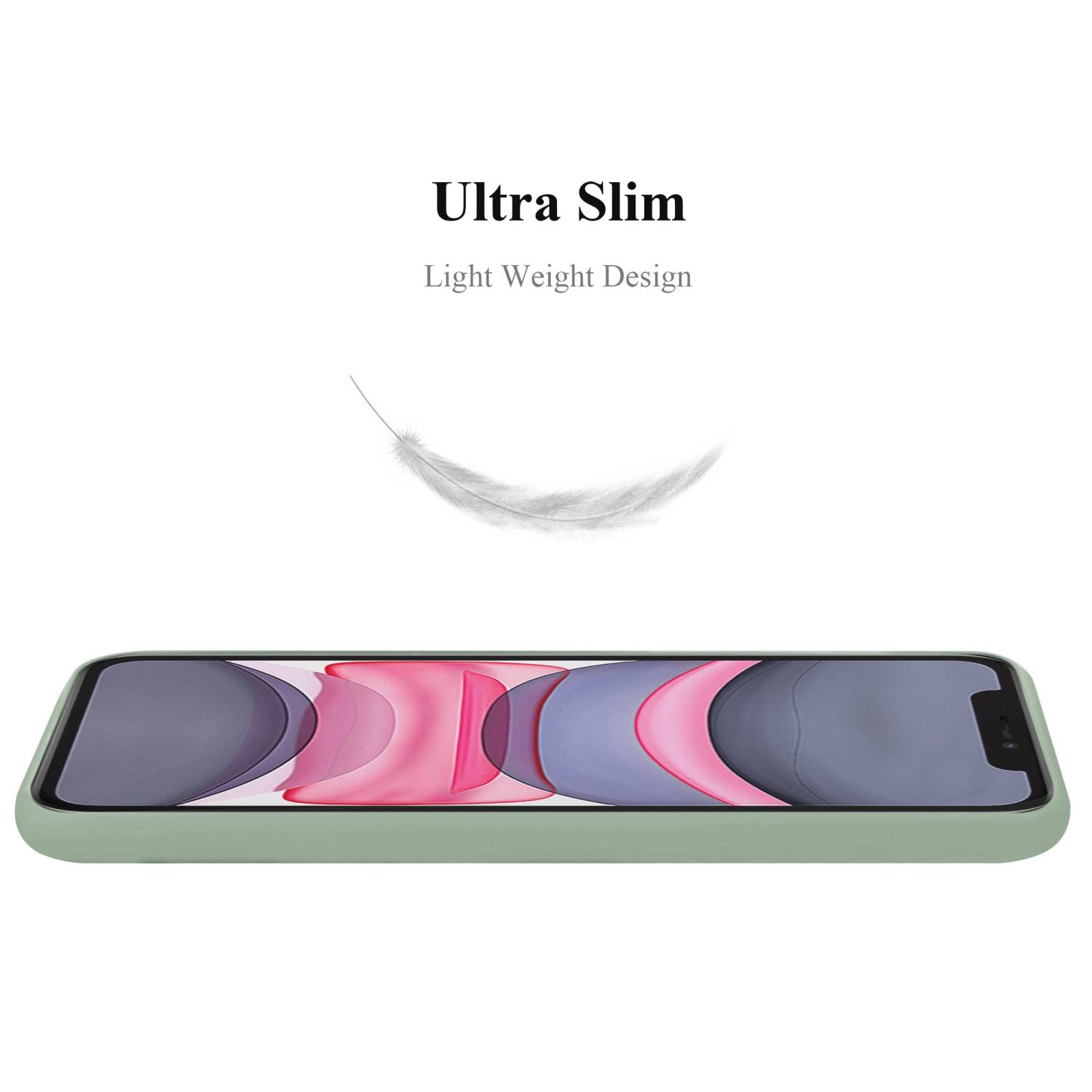 Cadorabo Hülle für Apple iPhone 11 Schutzhülle in Grün Handyhülle TPU Silikon Etui Case Cover