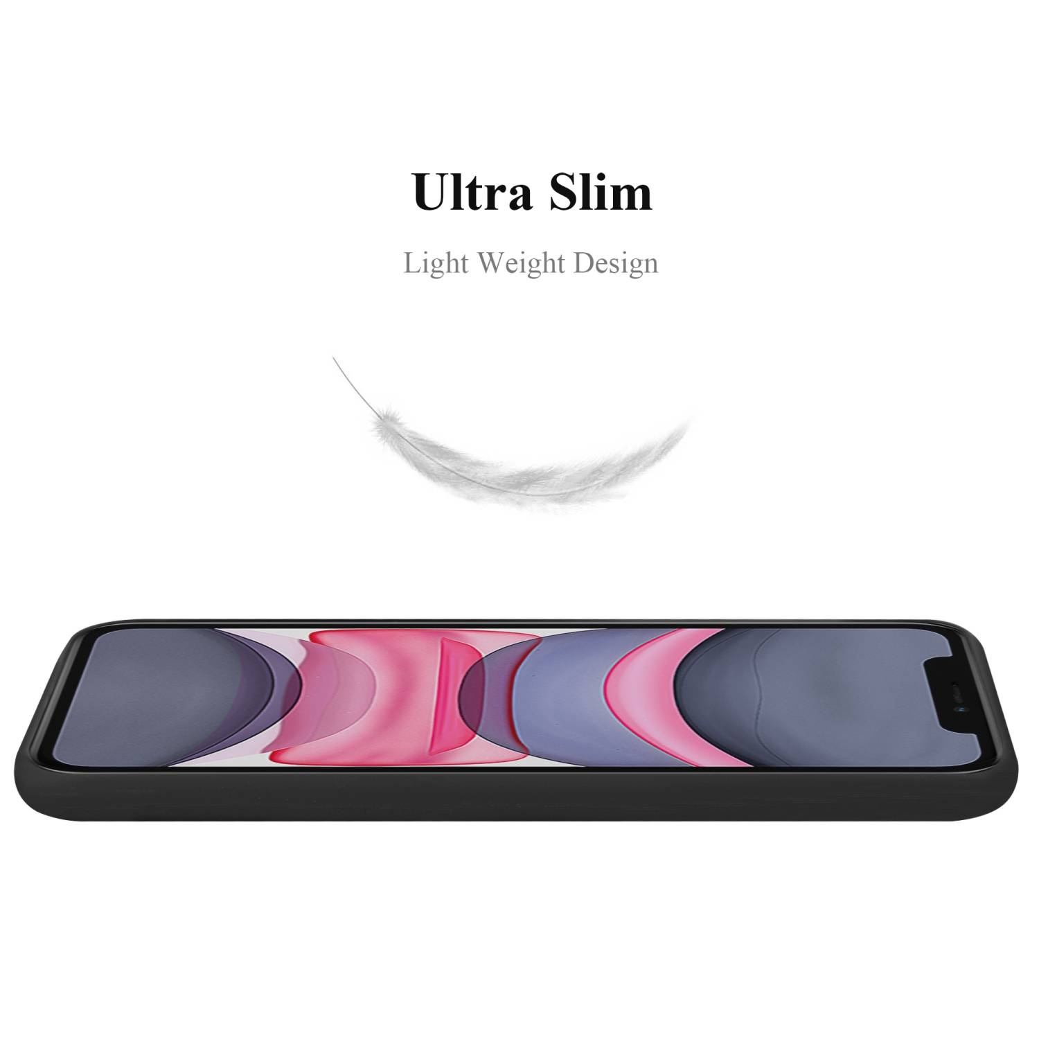 Cadorabo Hülle für Apple iPhone 11 Schutzhülle in Schwarz Handyhülle TPU Silikon Etui Case Cover