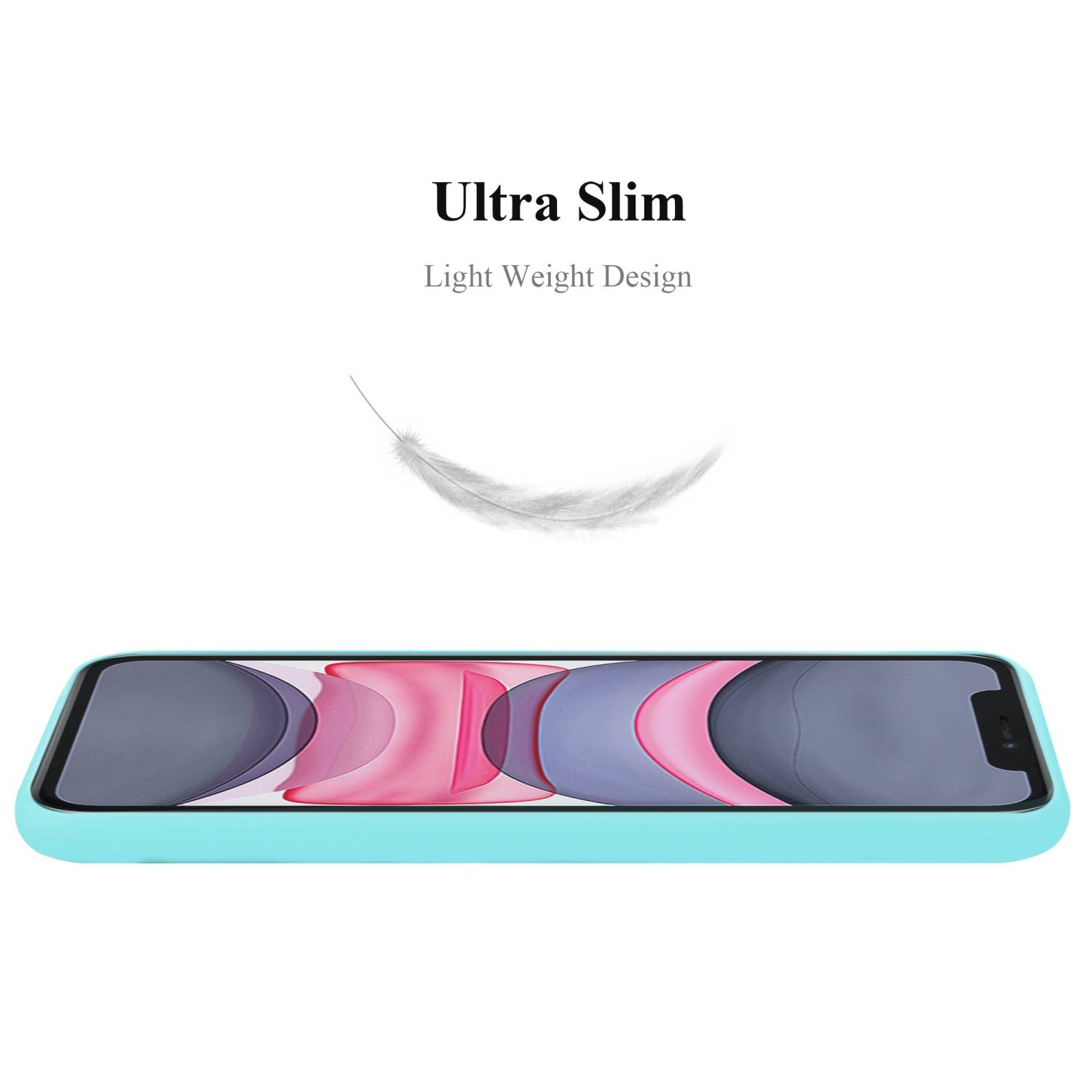 Cadorabo Hülle für Apple iPhone 11 Schutzhülle in Blau Handyhülle TPU Silikon Etui Case Cover