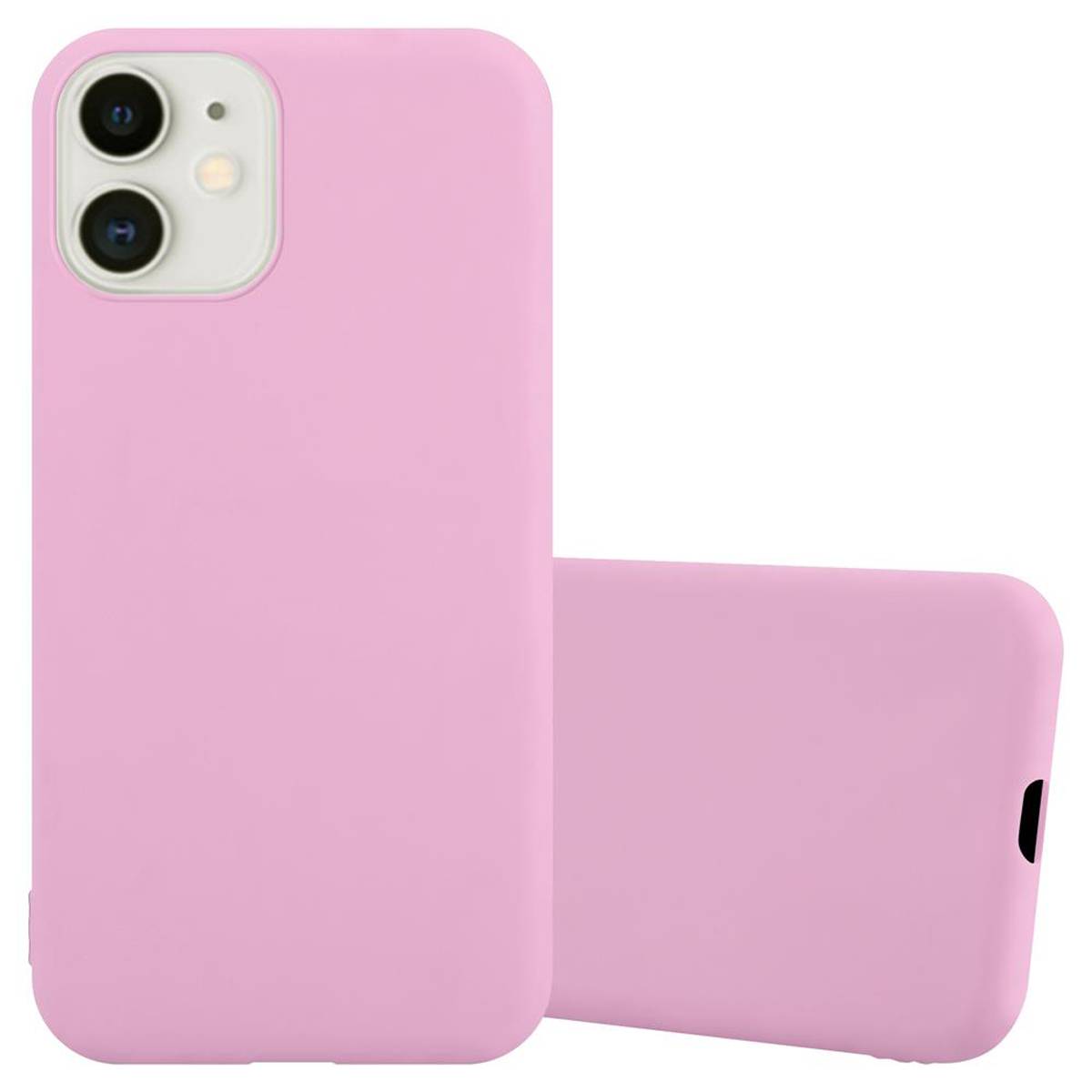Cadorabo Hülle für Apple iPhone 12 MINI Schutzhülle in Rosa Handyhülle TPU Silikon Etui Case Cover