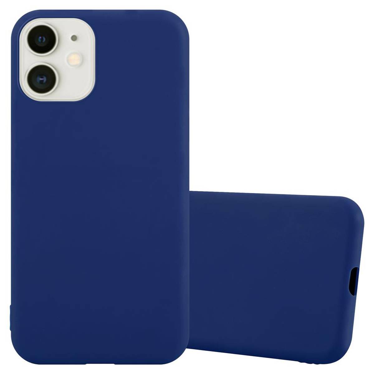 Cadorabo Hülle für Apple iPhone 12 MINI Schutzhülle in Blau Handyhülle TPU Silikon Etui Case Cover